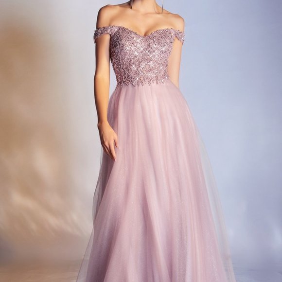 Off The Shoulder A-Line Dress - CNCD0177